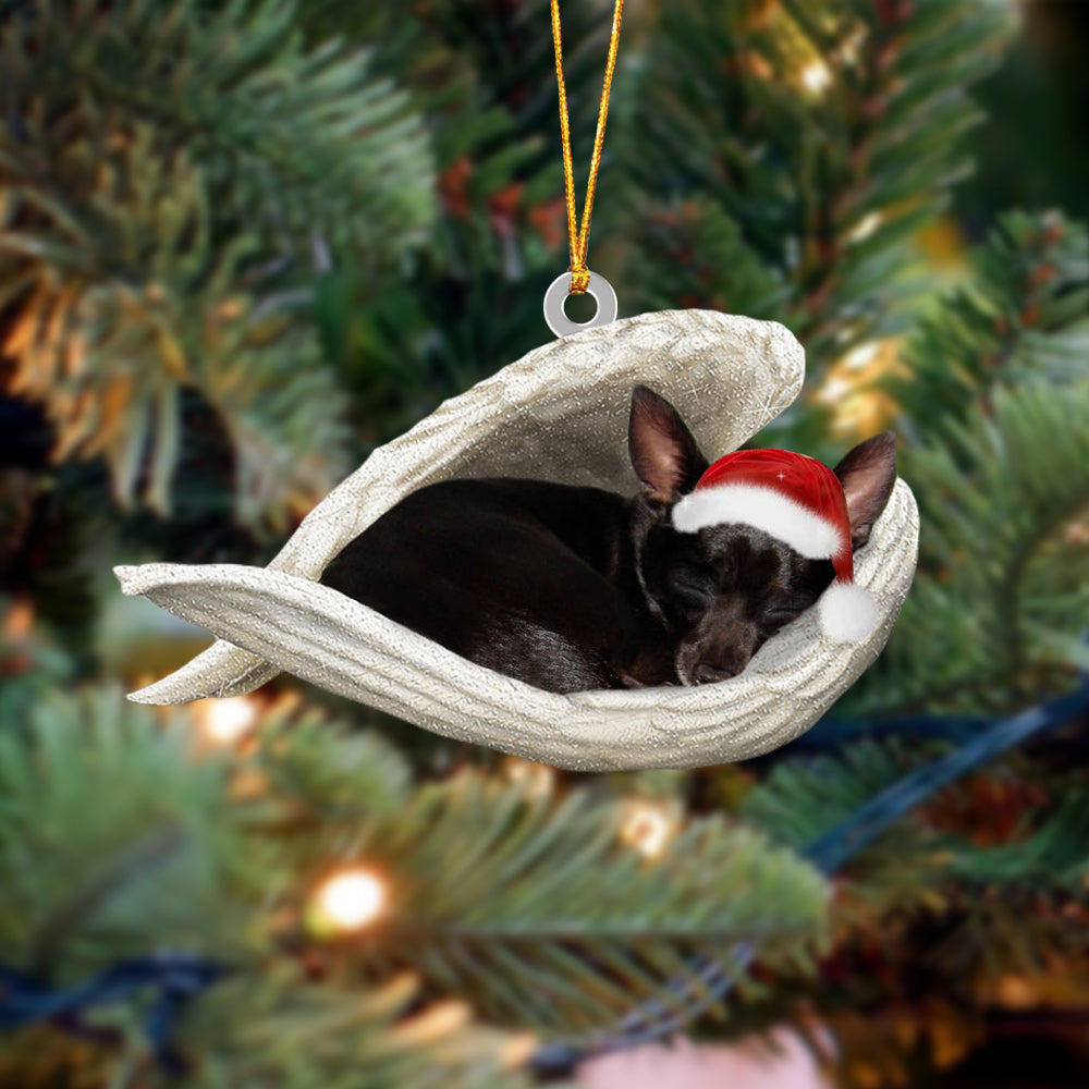 Black Chihuahua Sleeping Angel Christmas Ornament Gift For Dog Lovers_5487 - Best gifts your whole family