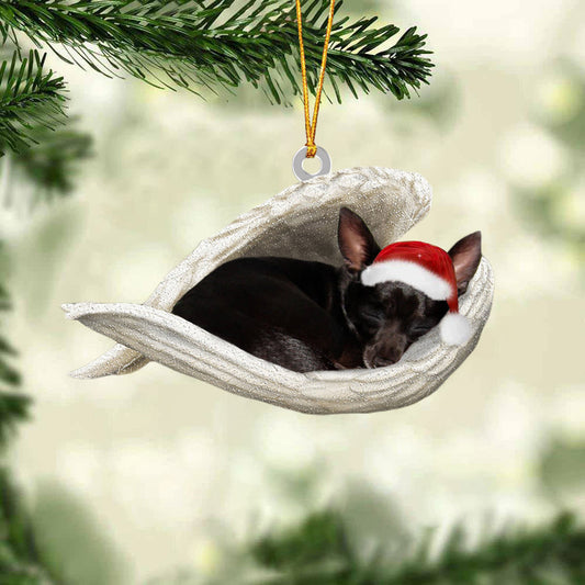 Black Chihuahua Sleeping Angel Christmas Ornament Gift For Dog Lovers_5487 - Best gifts your whole family