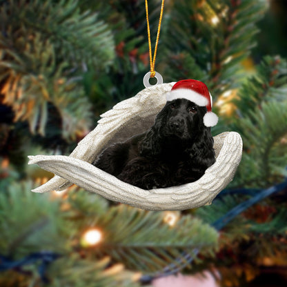 Black Cocker Spaniel Sleeping Angel Christmas Ornament Dog Christmas Hanging Ornament - Best gifts your whole family