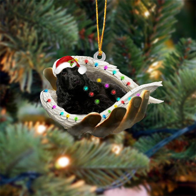 Black Cocker Spaniel Sleeping Angel In God Hand Christmas Ornament Godmerch Ornament - Best gifts your whole family