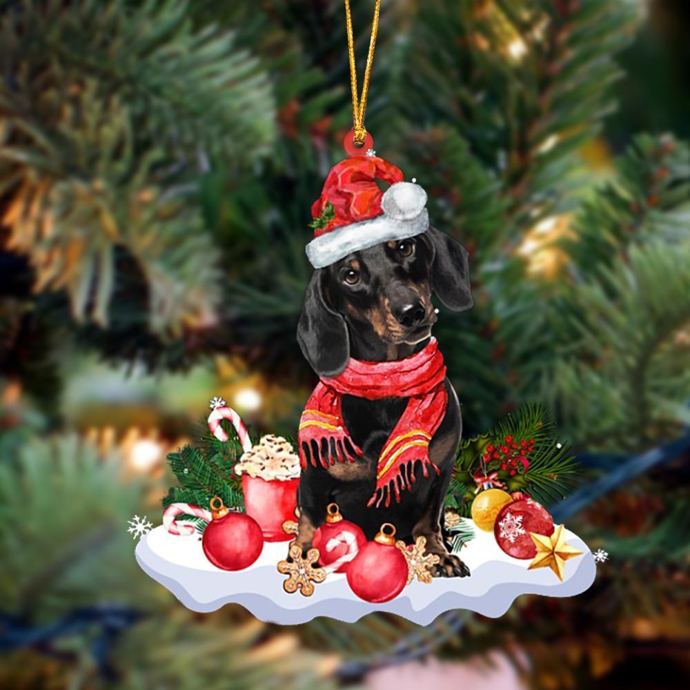 BLACK Dachshund-Better Christmas Hanging Ornament - Best gifts your whole family