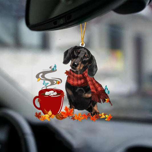 Black Dachshund-Fall Chocolate-Two Sided Ornament - Best gifts your whole family