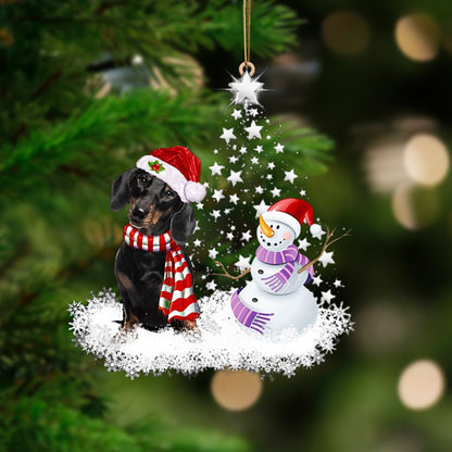 Black Dachshund-Star Tree Hanging Ornament - Best gifts your whole family