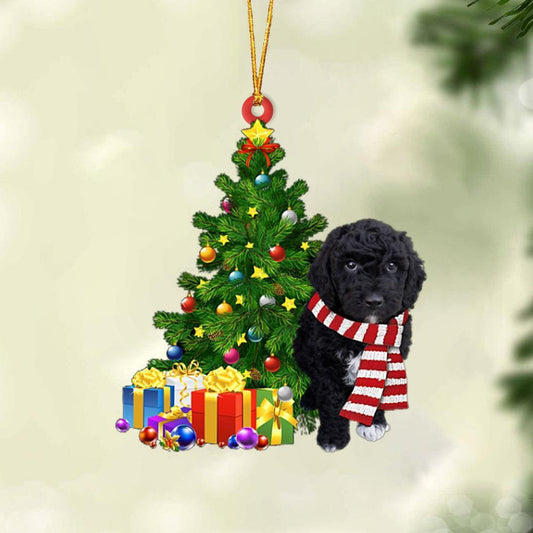 BLACK Goldendoodle-Christmas Star Hanging Ornament - Best gifts your whole family