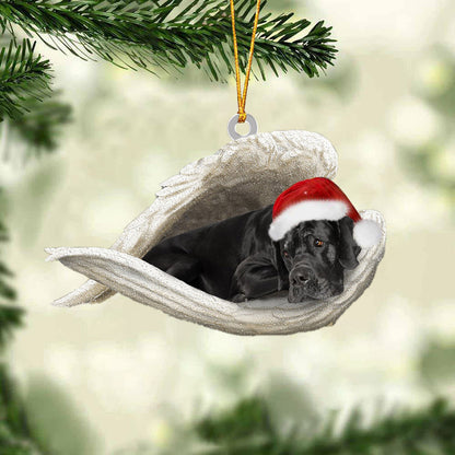 Black Great Dane Sleeping Angel Christmas Ornament Godmerc - Best gifts your whole family