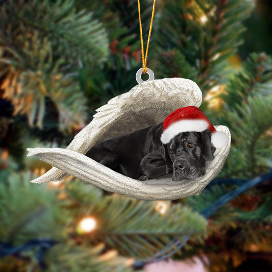 Black Great Dane Sleeping Angel Christmas Ornament Godmerc - Best gifts your whole family