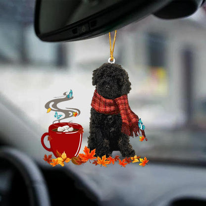 Black Labradoodle-Fall Chocolate-Two Sided Ornament - Best gifts your whole family