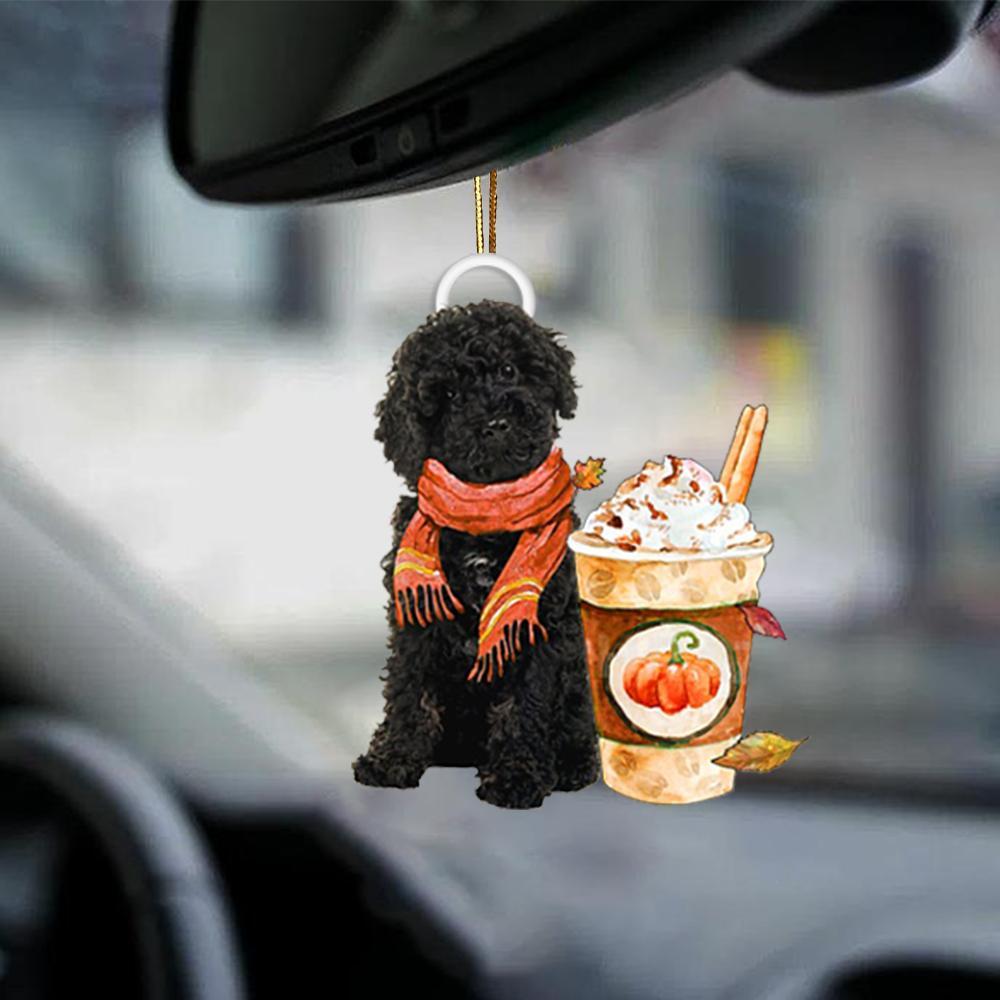 Black Labradoodle-Pumpkin Spice Kinda-Two Sided Ornament - Best gifts your whole family