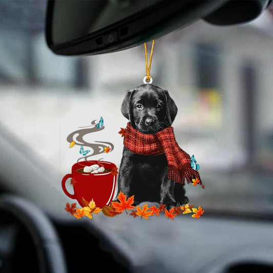 Black Labrador Pup-Fall Chocolate-Two Sided Ornament - Best gifts your whole family
