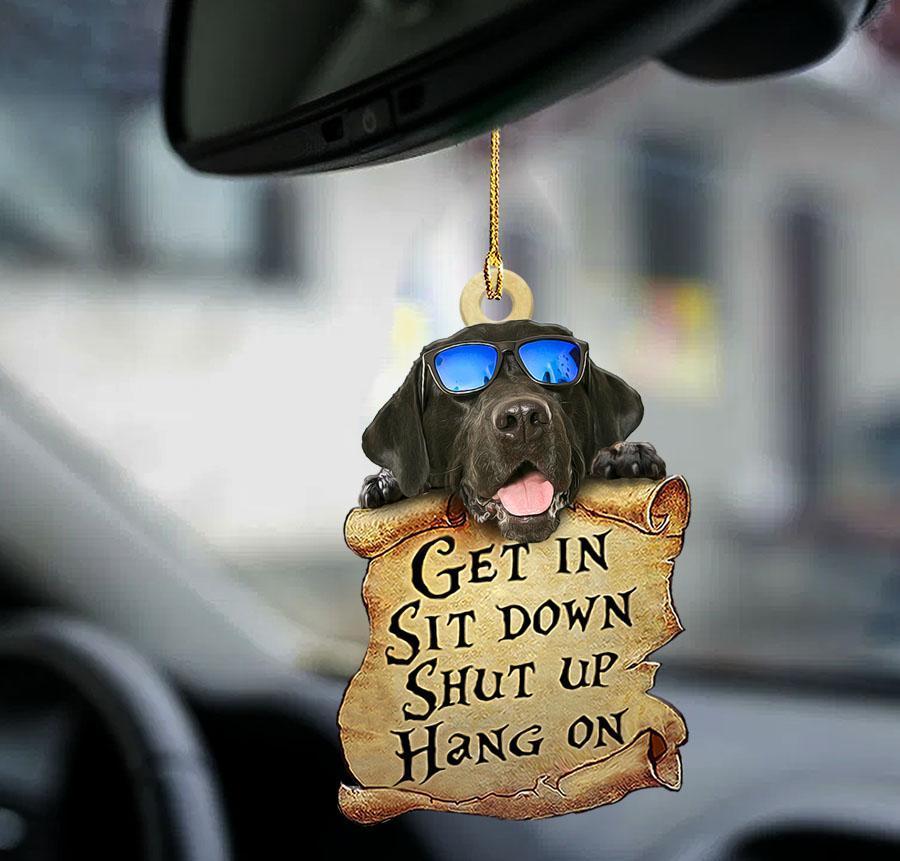 Black labrador retriever get in two sided ornament - Best gifts your whole family