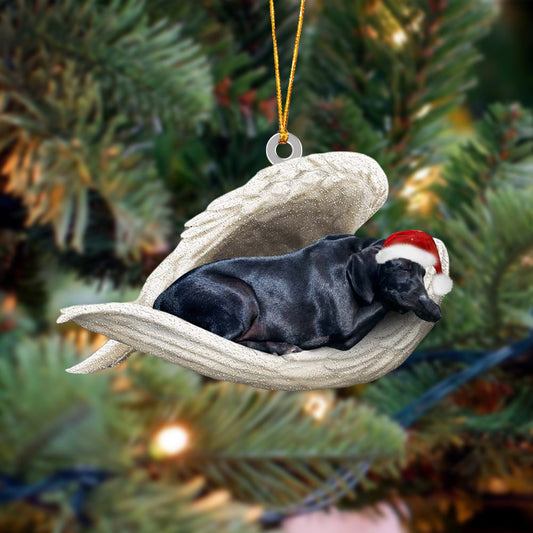 Black Labrador Sleeping Angel Christmas Ornament Dog Christmas Hanging Ornament - Best gifts your whole family