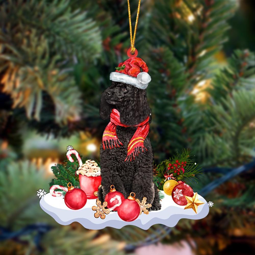 BLACK Miniature Poodle-Better Christmas Hanging Ornament - Best gifts your whole family