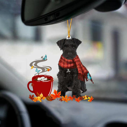 Black Miniature Schnauzer-Fall Chocolate-Two Sided Ornament - Best gifts your whole family