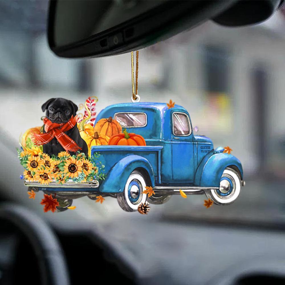Black Pug 1-Little Pumpkin-Two Sided Ornament - Best gifts your whole family