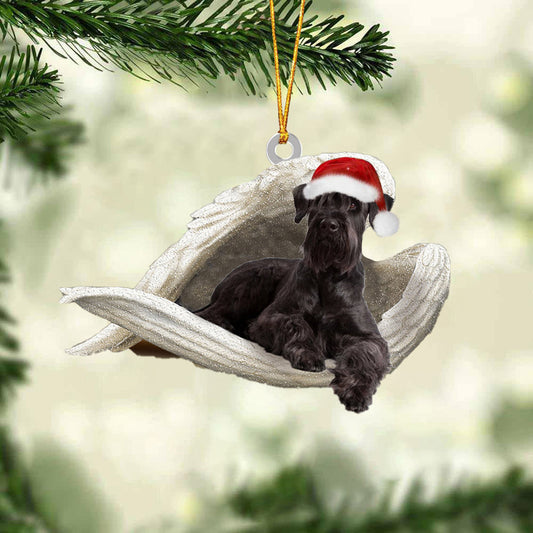 Black Schnauzer Sleeping Angel Christmas Ornament Dog Christmas Hanging Ornament - Best gifts your whole family