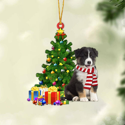 BLACK TRICOLOR Australian Shepherd-Christmas Star Hanging Ornament, Christmas Ornament, Car Ornament - Best gifts your whole family