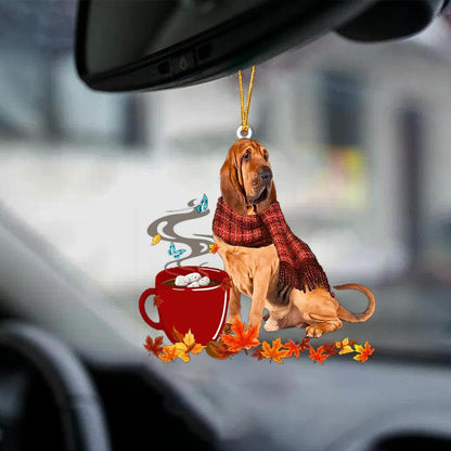Bloodhound-Fall Chocolate-Two Sided Ornament - Best gifts your whole family