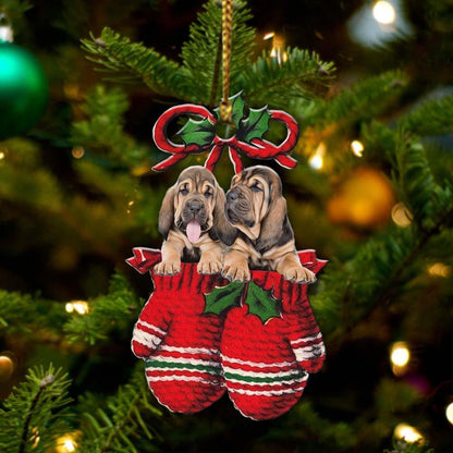 Bloodhound Inside Your Gloves Christmas Holiday-Two Sided Ornament Christmas 2022 Ornament Gift - Best gifts your whole family
