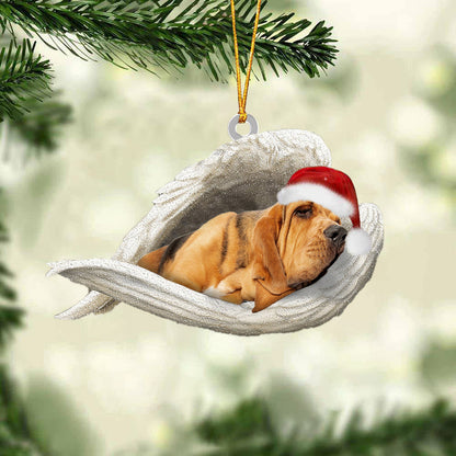 Bloodhound Sleeping Angel Christmas Ornament Godmerc - Best gifts your whole family