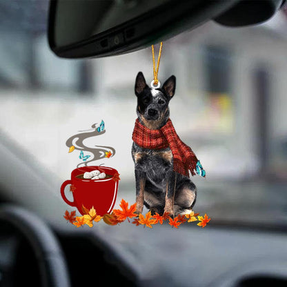 Blue Heeler-Fall Chocolate-Two Sided Ornament - Best gifts your whole family