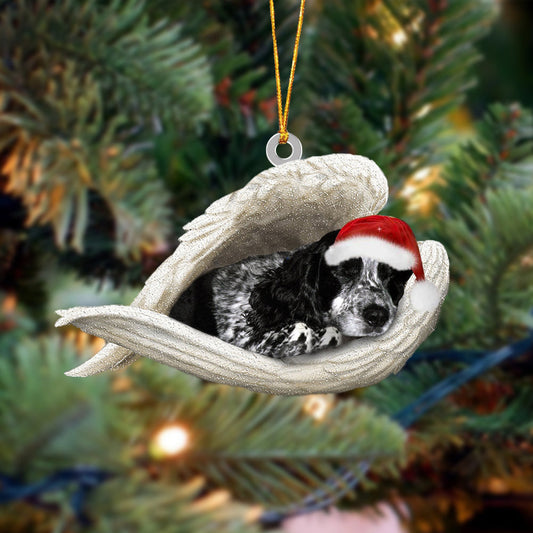 Blue Roan Cocker Spaniel Sleeping Angel Christmas Ornament Dog Christmas Hanging Ornament - Best gifts your whole family