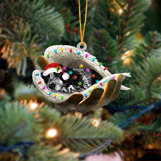 Blue Roan Cocker Spaniel Sleeping Angel In God Hand Christmas Ornament Godmerch Ornament - Best gifts your whole family