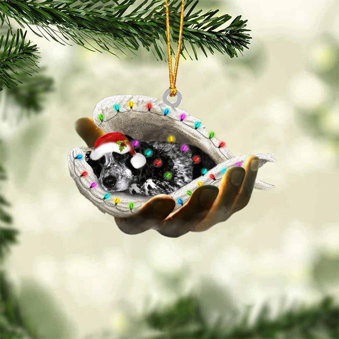 Blue Roan Cocker Spaniel Sleeping Angel In God Hand Christmas Ornament Godmerch Ornament - Best gifts your whole family