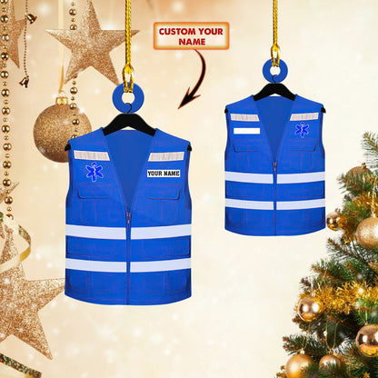Blue Waistcoat EMT Paramedic Ornament Car Ornament - Best gifts your whole family