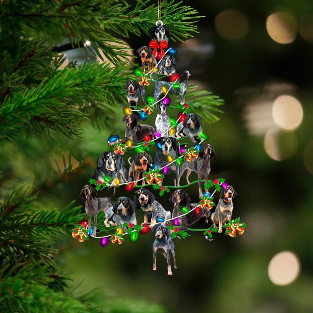 Bluetick Coonhound-Christmas Tree Lights-Two Sided Ornament - Best gifts your whole family