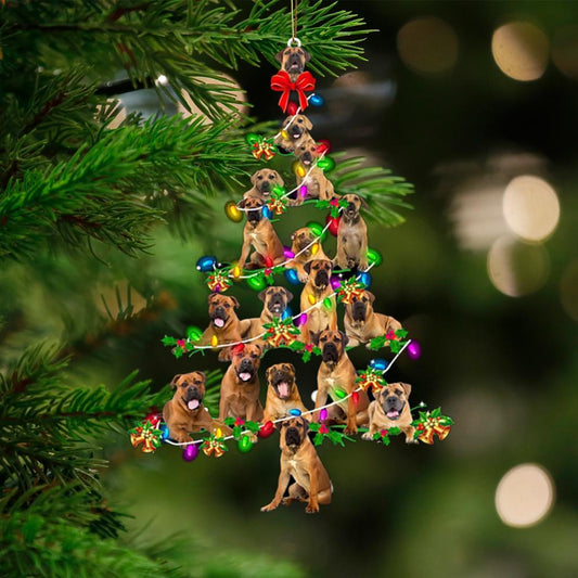 Boerboel-Christmas Tree Lights-Two Sided Ornament - Best gifts your whole family