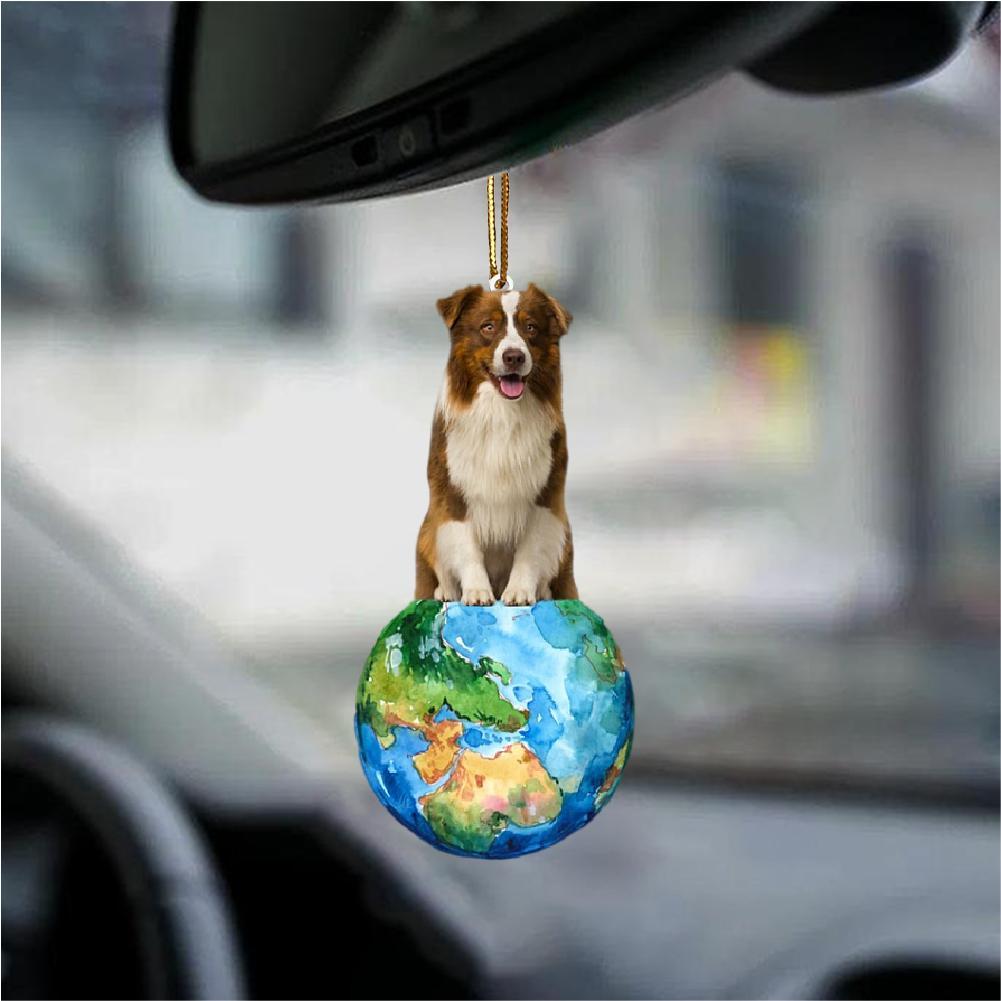 Border Collie-Around My Dog-Two Sided Ornament - Best gifts your whole family