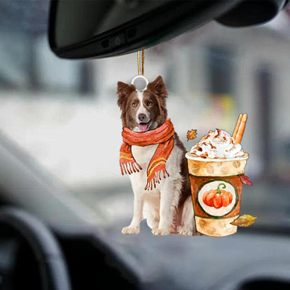 Border Collie-Pumpkin Spice Kinda-Two Sided Ornament - Best gifts your whole family