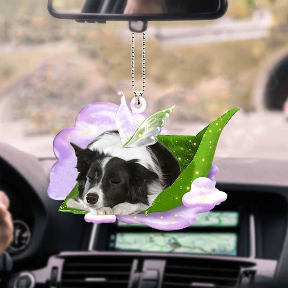 Border Collie-Sleep On Fallen Leaves-Two Sided Ornament - Best gifts your whole family
