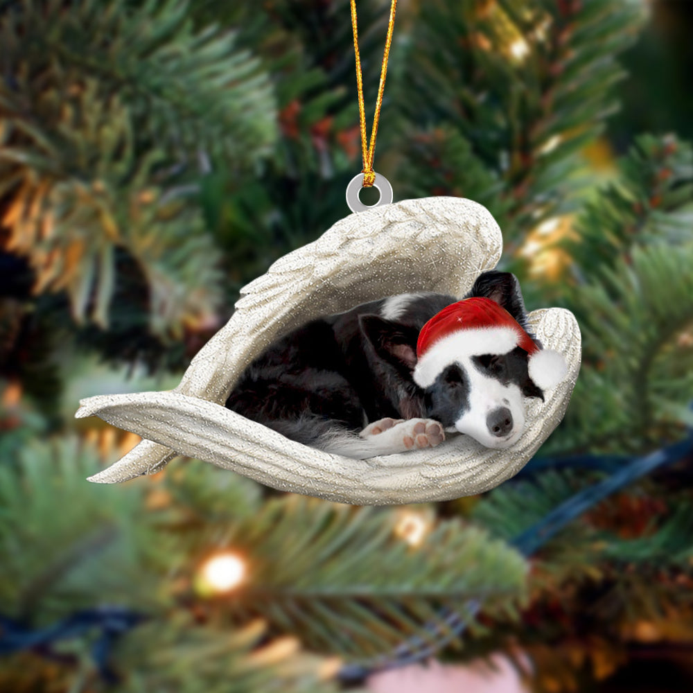 Border Collie Sleeping Angel Christmas Ornament Dog Christmas Hanging Ornament - Best gifts your whole family