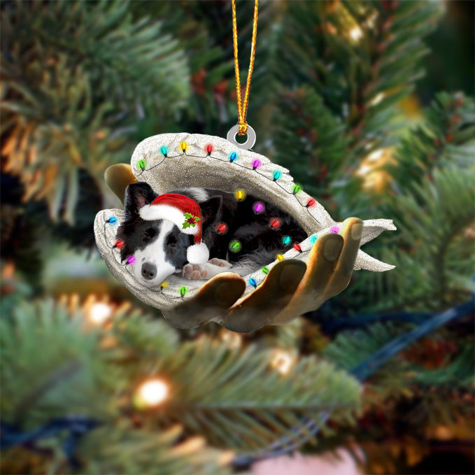 Border Collie Sleeping Angel In God Hand Christmas Ornament Godmerch Ornament - Best gifts your whole family