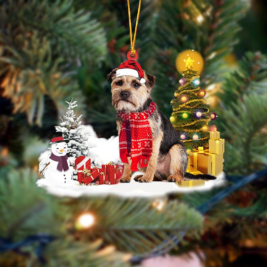Border Terrier Christmas Ornament Christmas Tree Hanging Acrylic Ornament Gift - Best gifts your whole family