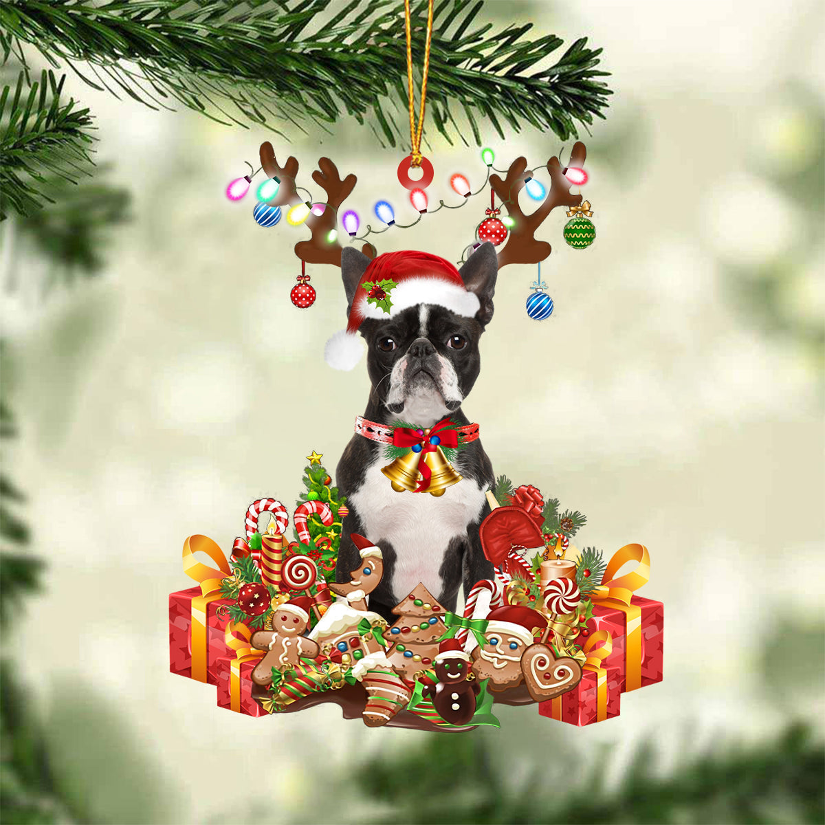 Boston Terrier -2022 New Release Christmas Ornament, Godmerch Dog Tree Décor Ornament - Best gifts your whole family