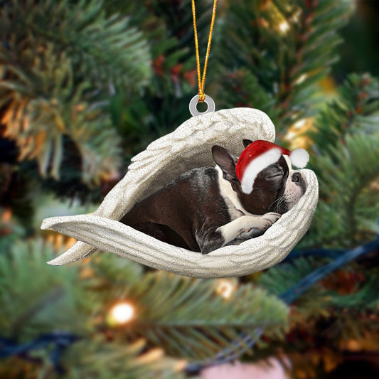 Boston Terrier Sleeping Angel Christmas Ornament Dog Christmas Hanging Ornament - Best gifts your whole family