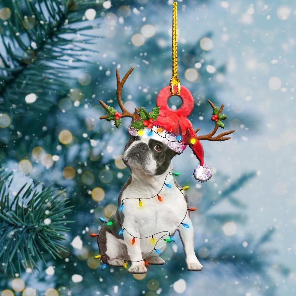 Boston Terriers Christmas Shape Ornament - Best gifts your whole family