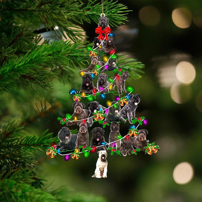 Bouvier Des Flandres-Christmas Tree Lights-Two Sided Ornament - Best gifts your whole family