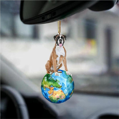 Boxer-Around My Dog-Two Sided Ornament - Best gifts your whole family