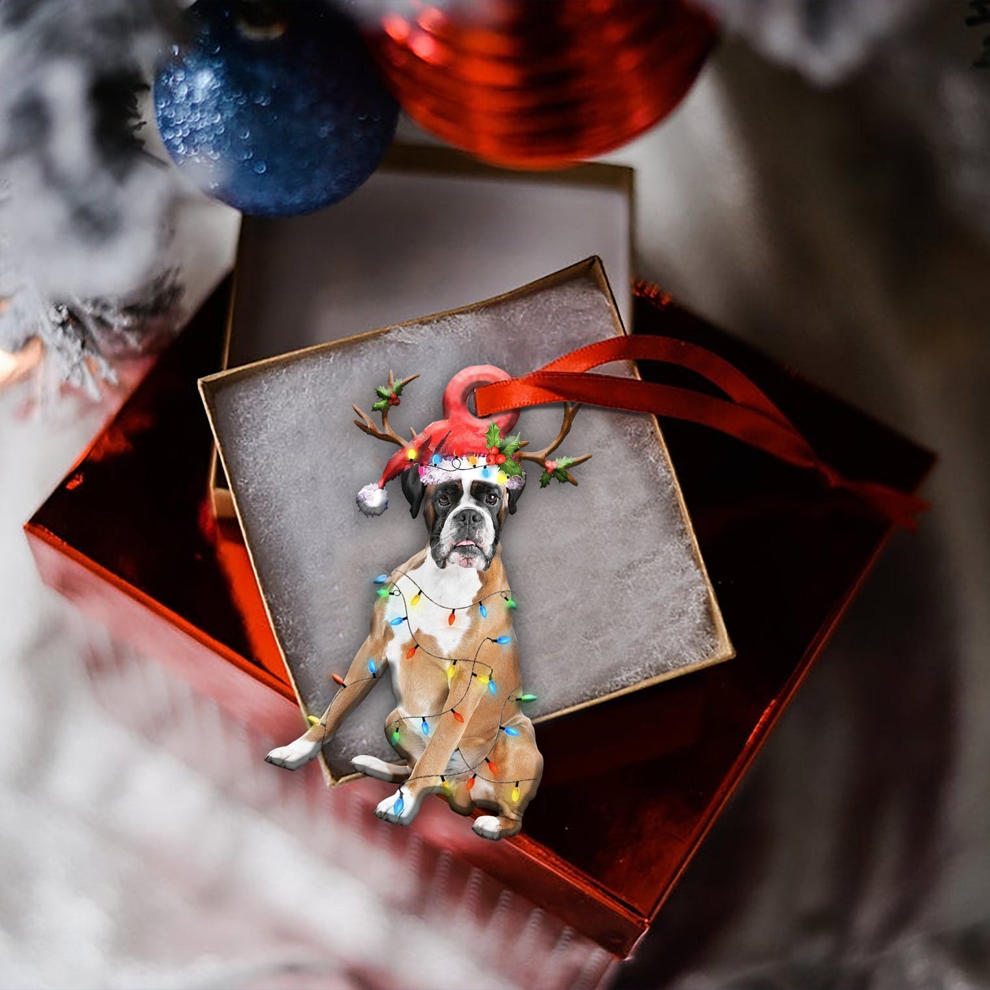 Boxer Christmas Shape Ornament - Best gifts your whole family