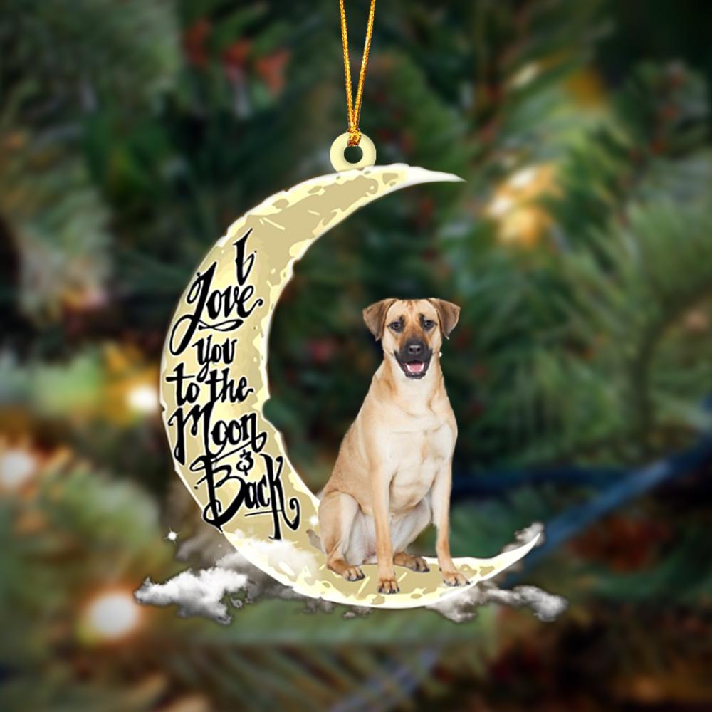 Boxer I Love You To The Moon And Back Hanging Ornament Dog Ornament, Car Ornament, Christmas Ornament - Best gifts your whole family