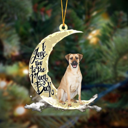Boxer I Love You To The Moon And Back Hanging Ornament Dog Ornament, Car Ornament, Christmas Ornament - Best gifts your whole family