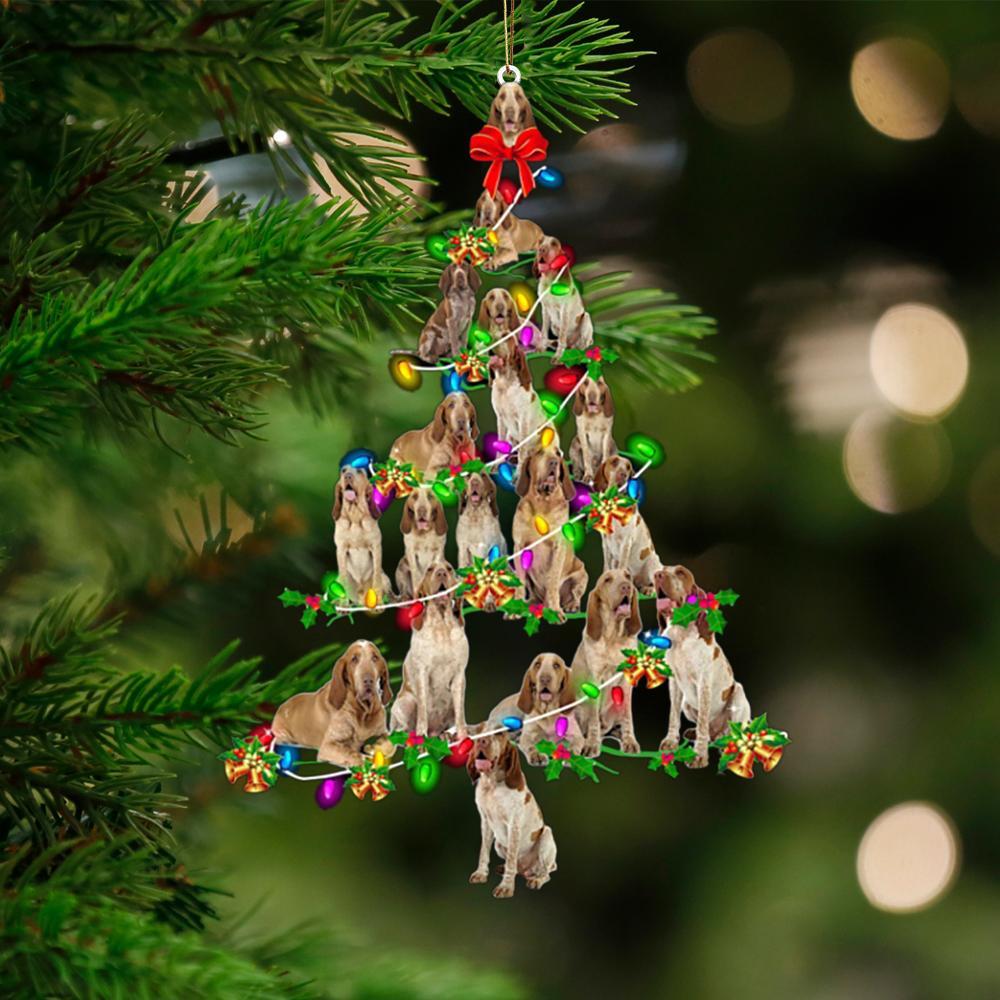 Bracco Italiano-Christmas Tree Lights-Two Sided Ornament - Best gifts your whole family