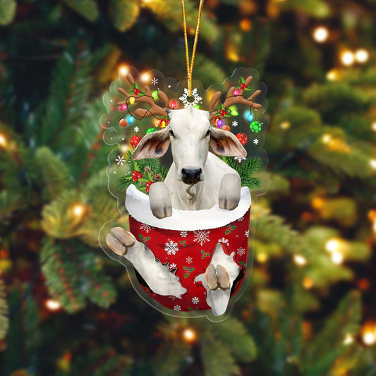 Brahman In Pocket Acrylic Ornament, Farm Christmas Ornament - Best gifts your whole family