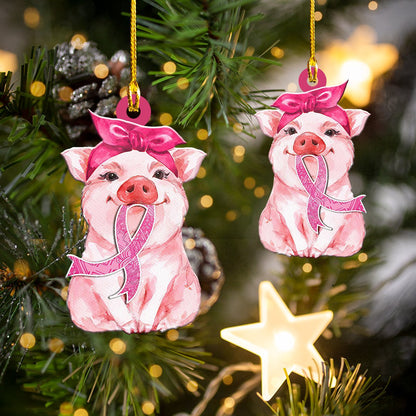 Breast Cancer Awareness Shaped Ornament DT69-1164 Car Ornament - Best gifts your whole family