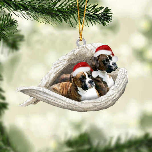 Brindle Boxer Sleeping Angel Christmas Ornament Godmerc - Best gifts your whole family