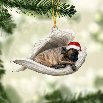 Brindle Boxer1 Sleeping Angel Christmas Ornament Godmerc - Best gifts your whole family