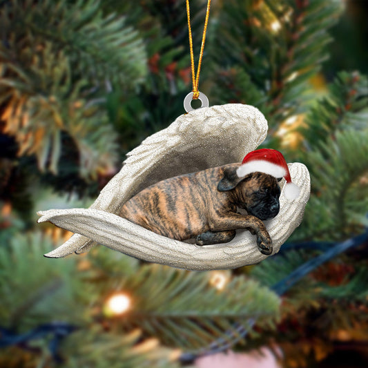 Brindle Boxer1 Sleeping Angel Christmas Ornament Godmerc - Best gifts your whole family